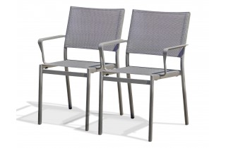 Lot composé de 2 fauteuils de jardin STOCKHOLM-FT empilables