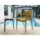Lot composé de 2 fauteuils de jardin TIAGO-FT-MOUTARDE empilables