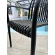 Lot composé de 2 fauteuils de jardin TIAGO-FT-NOIR empilables