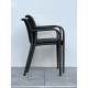 Lot composé de 2 fauteuils de jardin TIAGO-FT-NOIR empilables