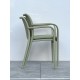 Fauteuil de jardin empilable TIAGO en polypropylène - OLIVE