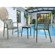 Fauteuil de jardin empilable TIAGO en polypropylène - OLIVE