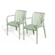Lot composé de 2 fauteuils de jardin TIAGO-FT-OLIVE empilables