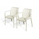 Lot composé de 2 fauteuils de jardin TIAGO-FT-SABLE empilables