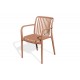 Fauteuil de jardin empilable TIAGO en polypropylène - TERRACOTTA