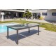 Lot composé d'un table de jardin TOLEDE-TB300-NOIR avec rallonge et de 8 fauteuils TOLEDE-FT empilables