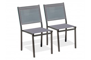 Lot composé de 2 chaises de jardin TOLEDE-CH empilables