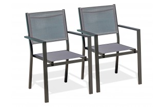 Lot composé de 2 fauteuils de jardin TOLEDE-FT empilables
