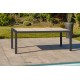 Lot composé d'une table de jardin VENISE-TB200 et de 6 fauteuils ALU-MIAMI-FT empilables