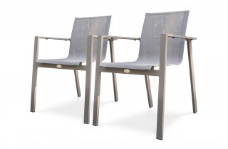 Lot composé de 2 fauteuils de jardin ZAHARA-FT empilables