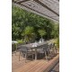 Lot composé d'une table de jardin ZAHARA-TB240 avec rallonge et de 8 fauteuils ZAHARA-FT empilables
