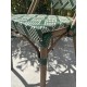 Fauteuil de jardin empilable BISTRO en aluminium effet bois et textilène - VERT
