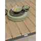 Lot composé d'une table BOSTON-TB150 et de 6 fauteuils de jardin empilables DIEGO-FT-GRISANTH