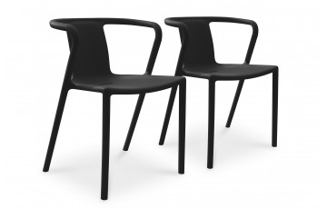 Lot composé de 2 fauteuils de jardin DIEGO-FT-GRISANTH empilables