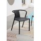 Lot composé de 2 fauteuils de jardin DIEGO-FT-GRISANTH empilables