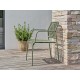 Fauteuil de jardin empilable MARCEAU en corde et acier - OLIVE