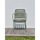 Fauteuil de jardin empilable MARCEAU en corde et acier - OLIVE