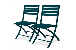 Lot composé de 2 chaises de jardin pliantes MARIUS-CP-CANARD