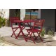 Lot composé de 2 chaises de jardin pliantes MARIUS-CP-CARMIN