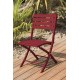 Lot composé de 2 chaises de jardin pliantes MARIUS-CP-CARMIN
