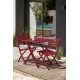 Lot composé de 2 chaises de jardin pliantes MARIUS-CP-CARMIN