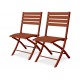 Lot composé de 2 chaises pliantes MARIUS-CP-TERRA