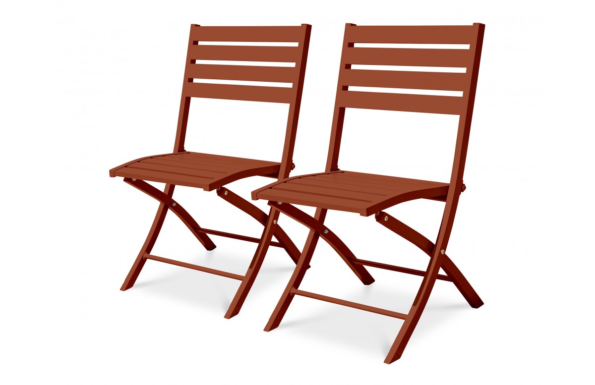 Lot composé de 2 chaises pliantes MARIUS-CP-TERRA