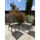 Lot composé de 2 fauteuils de jardin BISTRO-FT-TEX-VERT empilables