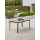 Lot composé d'une table BOSTON-TB150 et de 6 fauteuils de jardin empilables TIAGO-FT-NOIR