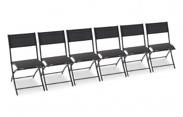 Lot composé de 6 chaises de jardin C43-NTN pliantes