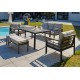 Ensemble repas de jardin CAYENNE 7 places en aluminium - GRIS ANTHRACITE