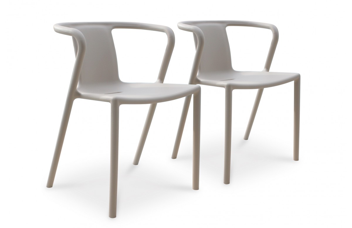 Lot composé de 2 fauteuils de jardin DIEGO-FT-SABLE empilables