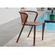 Fauteuil de jardin empilable DIEGO en polypropylène - TERRACOTTA