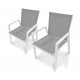 Lot composé de 2 fauteuils de jardin FLORIDE-FT-BLANC empilables
