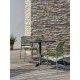 Lot composé d'une table de jardin LOUISE-TB70-A-ANTH pliante et de 2 fauteuils MARCEAU-FT-OLIVE