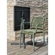 Lot composé d'une table de jardin LOUISE-TB70-A-ANTH pliante et de 2 fauteuils MARCEAU-FT-OLIVE