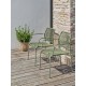 Lot composé d'une table de jardin LOUISE-TB70-A-ANTH pliante et de 2 fauteuils MARCEAU-FT-OLIVE