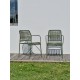 Lot composé de 2 fauteuils de jardin empilables MARCEAU-FT-OLIVE