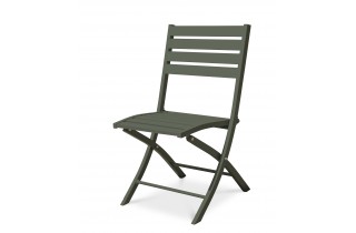 Chaise de jardin pliante MARIUS en aluminium - VERT KAKI