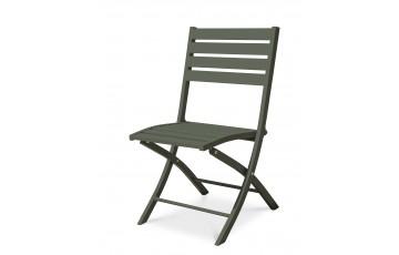 Chaise de jardin pliante MARIUS en aluminium - VERT KAKI