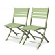 Lot composé de 2 chaises de jardin pliantes MARIUS-CP-LAGUNE