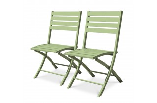 Lot composé de 2 chaises de jardin pliantes MARIUS-CP-LAGUNE