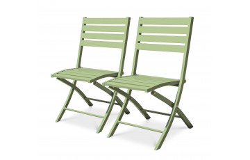 Lot composé de 2 chaises de jardin pliantes MARIUS-CP-LAGUNE