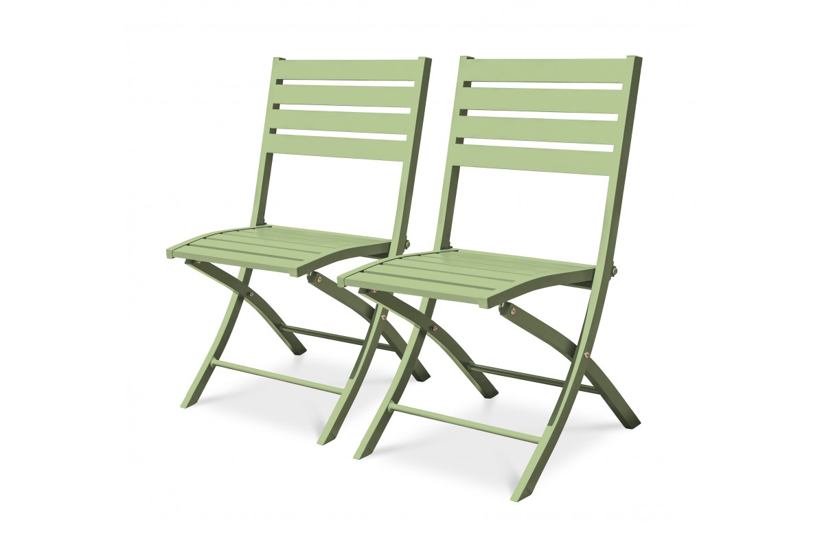 Lot composé de 2 chaises de jardin pliantes MARIUS-CP-LAGUNE