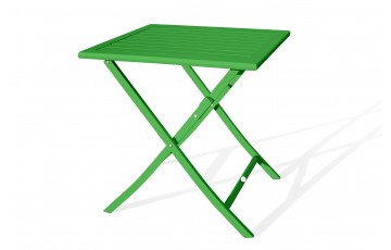Guéridon de jardin pliant MARIUS (70x70 cm) en aluminium - VERT PRAIRIE