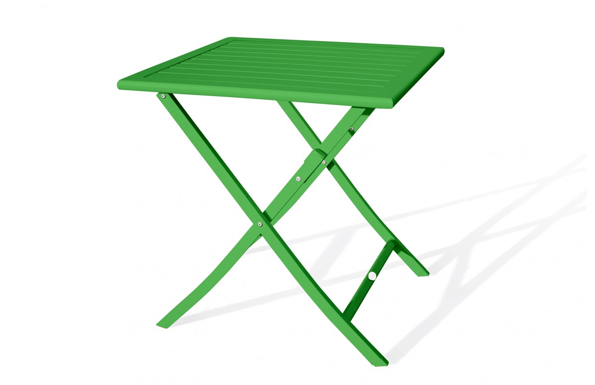 Guéridon de jardin pliant MARIUS (70x70 cm) en aluminium - VERT PRAIRIE