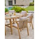 Ensemble repas de jardin SERENA (180x180 cm) 8 places en bois d'acacia - WOOD