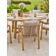 Ensemble repas de jardin SERENA (180x180 cm) 8 places en bois d'acacia - WOOD