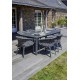 Lot composé d'une table de jardin CAMARGUE-TB220 et de 6 fauteuils CAMARGUE-FT