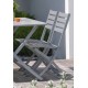 Lot composé de 2 chaises de jardin pliantes MARIUS-CP-GRIS